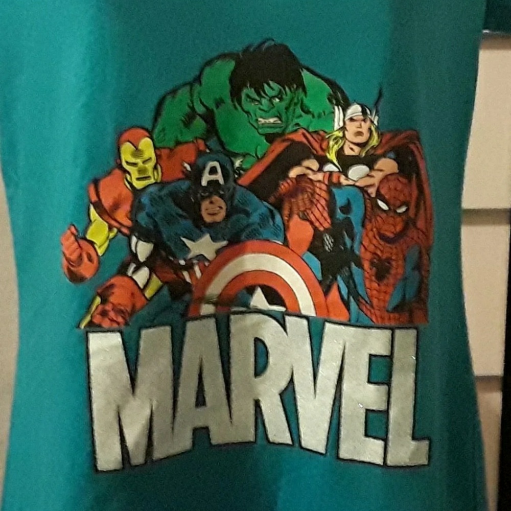 MARVEL SUPER HERO TEE UNISEX SZ JR LARGE